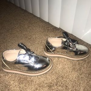 Zara Baby Metalic Silver Shoes